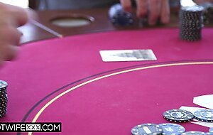 Hubby Shares Slut Wife in Rough Anal + DP Gangbang at Poker Game