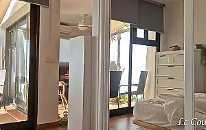 Real Amateur Couple on their summer vacation having fun middle of the day - sharing real moments