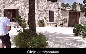 Grandpaanasty teeny with hard fucking