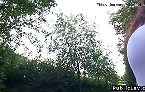 Czech amateur cheated boyfriend public sex