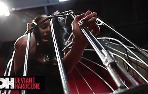 Deviant Hardcore - Hot Busty Alektra Blue Gives Blowjob While In The Cage
