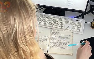 Slutty student offers her holes for the best mark