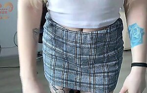 Slutty student offers her holes for the best mark