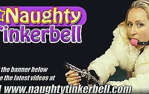 Naughty Tinkerbell extreme masturbation and pussy fucking with sexy high heel shoe