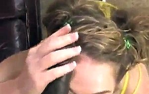 Teen sucks black cock to shame daddy