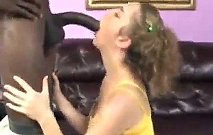 Teen sucks black cock to shame daddy