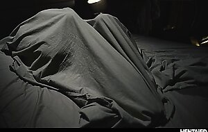 Alien monster Ellie and Emiri fuck and creampie each other
