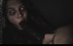 Alien monster Ellie and Emiri fuck and creampie each other