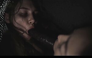 Alien monster Ellie and Emiri fuck and creampie each other