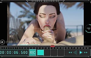 VR Nexus-3 Oasis - Busty Luna sucks cock, pounded doggystyle & cums all over tits