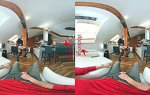 StockingsVR - Big Titty Striptease Blowjob