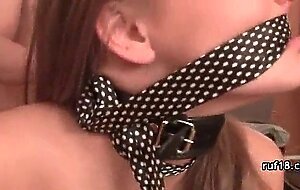 Bondage teen to cum