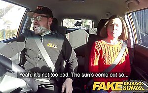 Fake driving school jealous learner with great tits wants hard fucking