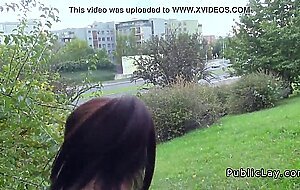 European amateur fucks in public for cash