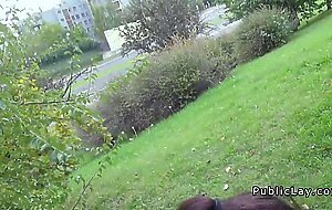 European amateur fucks in public for cash