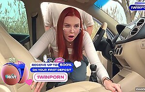 First meet with cute student from Tinder. I fucked her tight pussy in the car