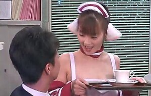 Japanese maid serves the house guest