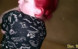 homemade anal sex with cute red-haired girl cum on face