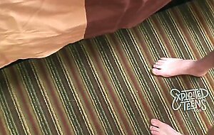 Brace faced teenie sucks a thick cock