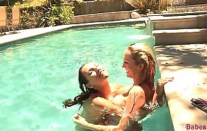 Celeste Star N Brett Rossi Making Out In The Pool!