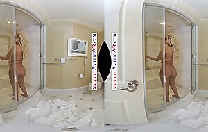 Naughty America VR Bridgette B. seduces neighbor while showering