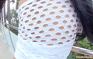 Kyra hot wiggles and jiggles her magnificent rack. her big tits bounce up up up.