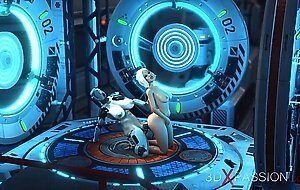 a sexy hottie gets fucked hard by a sex android futanari