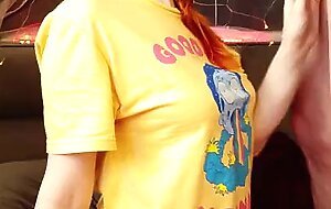 Oral Creampie, Sperm on Tits - POV (Vertical Video) MollyRedWolf