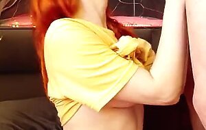 Oral Creampie, Sperm on Tits - POV (Vertical Video) MollyRedWolf