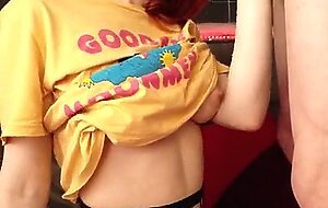 Oral Creampie, Sperm on Tits - POV (Vertical Video) MollyRedWolf