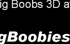 3D Beach Babe with Mega Boobs