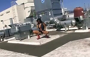 Big Tit Sunny Leone Naked on a Rooftop in LA Hot Shoot