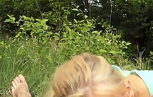 Veronika works out in nature