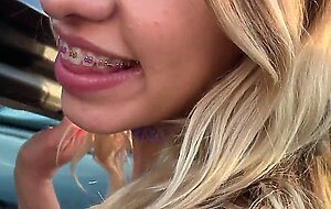 Petite teen slut khloe kapri exposed in public and sucking cock pov