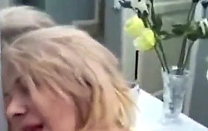 Amateur european girlfriend gives all 3 holes