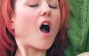 Redhead teen has gushing cunt