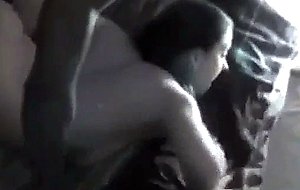 Young couple invites a black guy