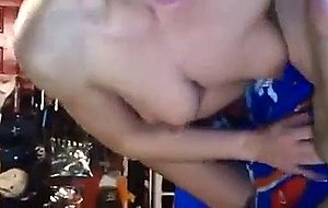 Vibrator and tongue makes a dick cum