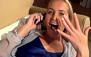 Mommy's on the phone 