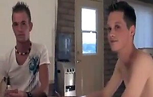 Honey college boys look at each other