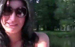 Seducing girl into public bj