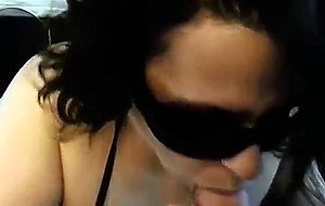 Wife with a sunglasses gives a head pov