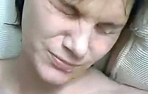 She smokes dick and gets cummed