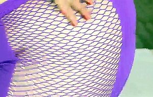 Pink-haired bbw april flores shows off a fleshy body with natural 38ddds
