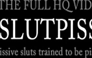 Asian teen stripping naked and pissing on the floor