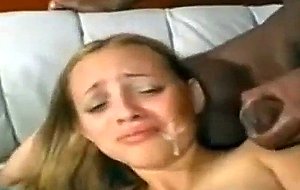Blonde teen chick fuck by 2 big intense cock