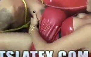Tranny in latex  shows you just how badass she is on to