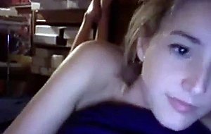 Sweet cam girl teases and masturbates