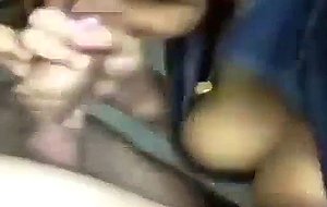 Submissive young pinay gags on cock
