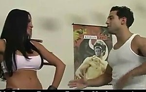 Superb busty brunette chick